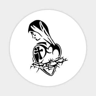 Madonna with Heart Magnet